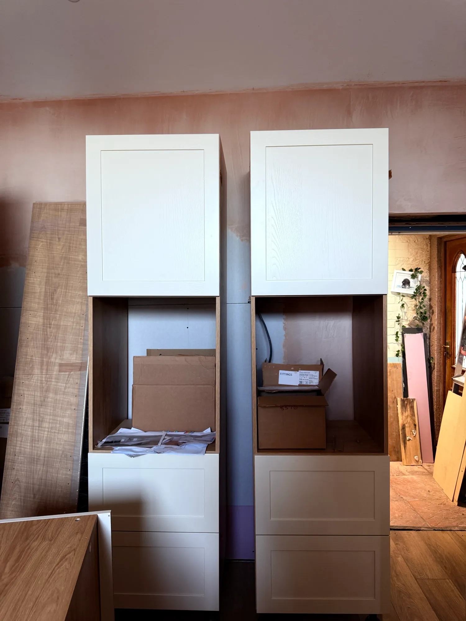 The two cooker units which will house an oven, a combination microwave oven and a slow cooker/proving oven.
