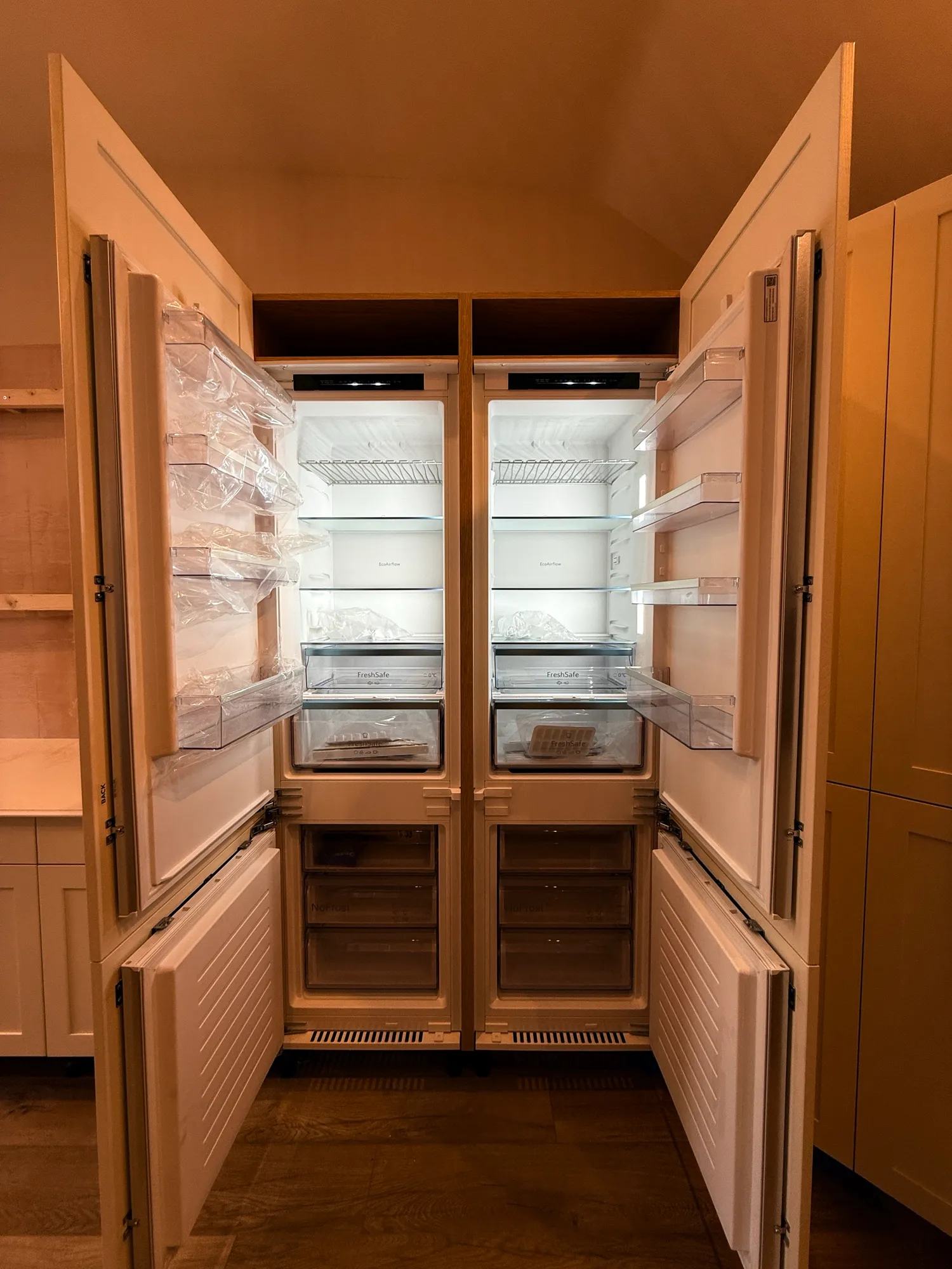 The almost walk in fridge freezer. Gonna stand here on hot summer days wasting energy and eating freezer pops.